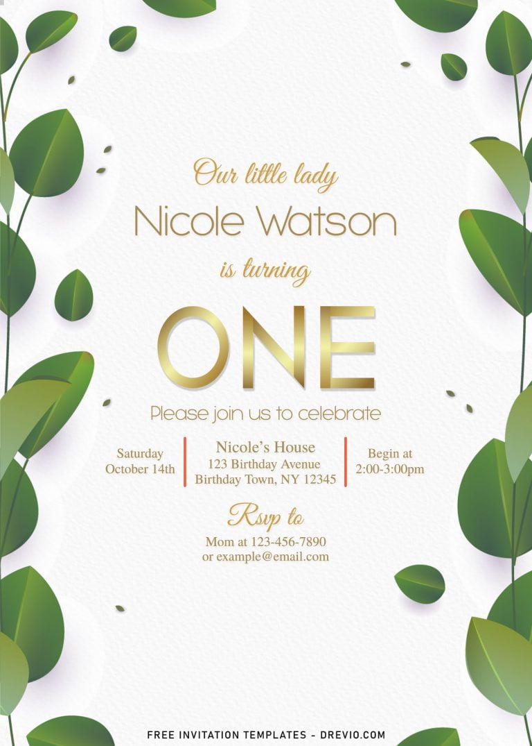 8+ Botanical Eucalyptus Birthday Invitation Templates