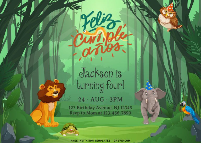 8+ Cute Jungle Zoo Birthday Invitation Templates For Your Kid's Upcoming Birthday