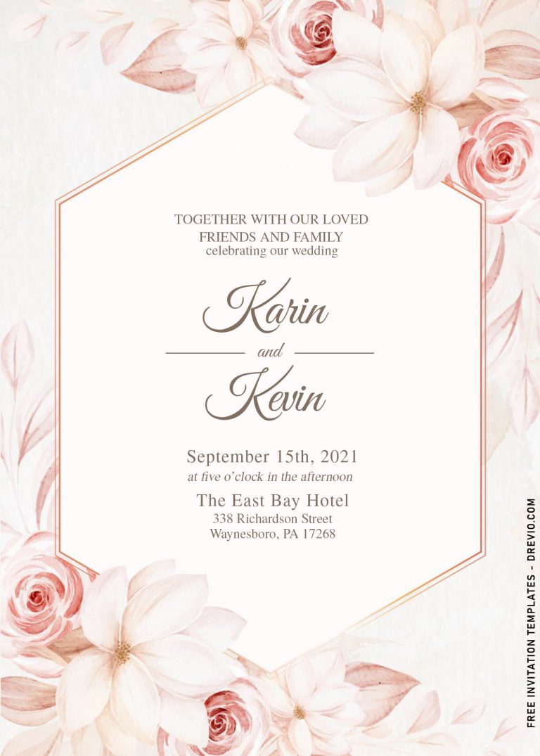 8+ Modern Floral Wedding Invitation Templates