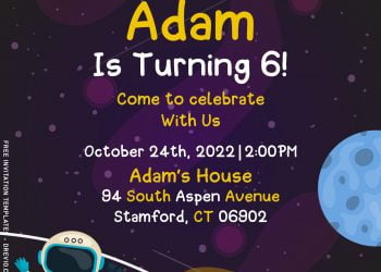 8+ Space Galaxy Birthday Invitation Templates For Your Little Astronaut’s Birthday Party