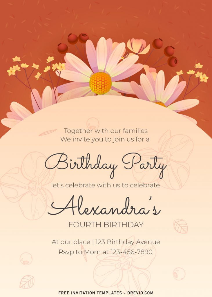 8+ Blissful Daisy Birthday Invitation Templates To Celebrate Your Kid's Birthday In Style