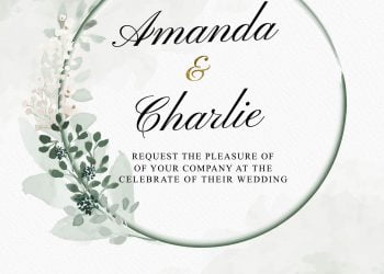 10+ Greenery Wreath Wedding Invitation Templates
