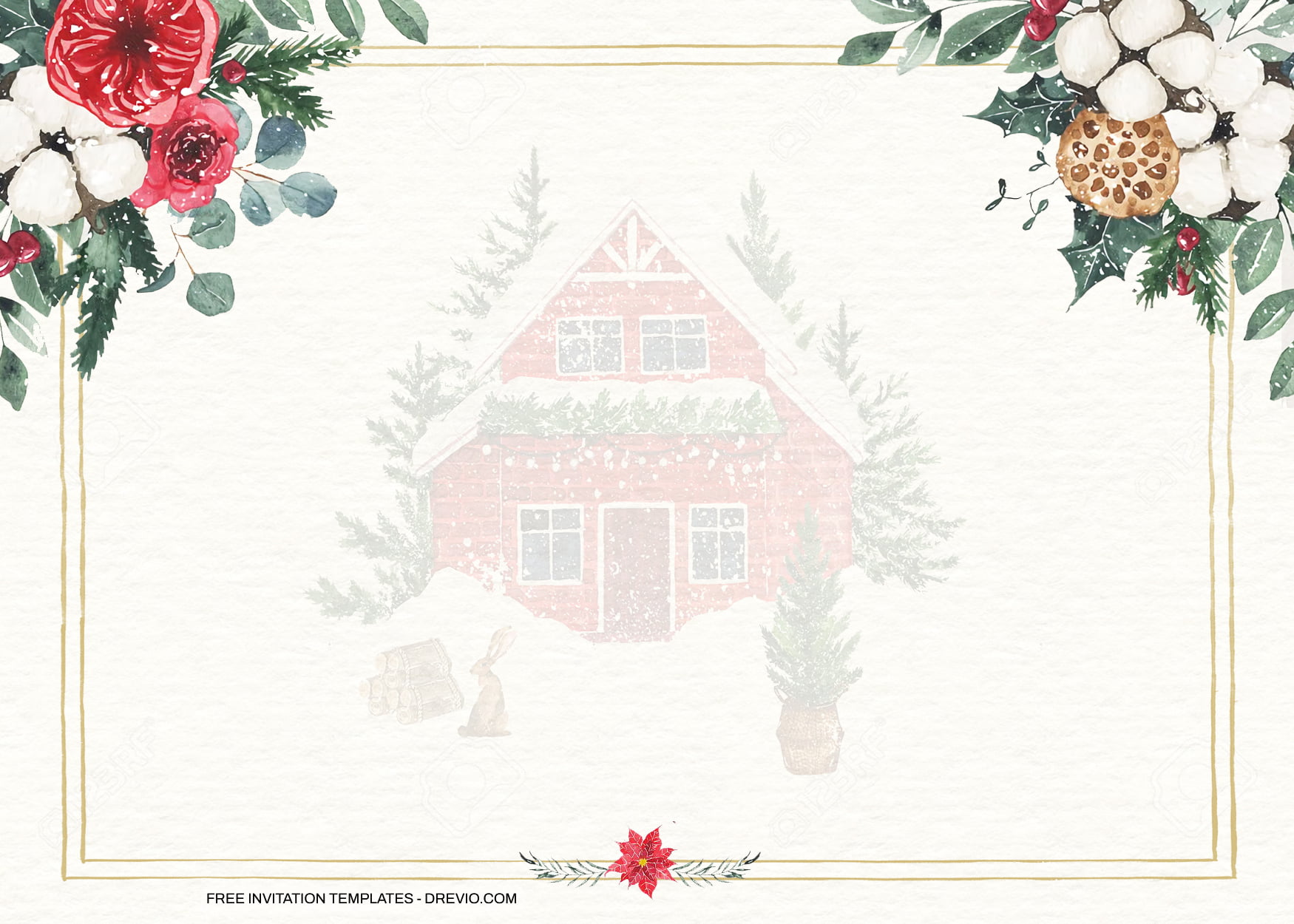 9+ Winter Holiday Floral Invitation Templates