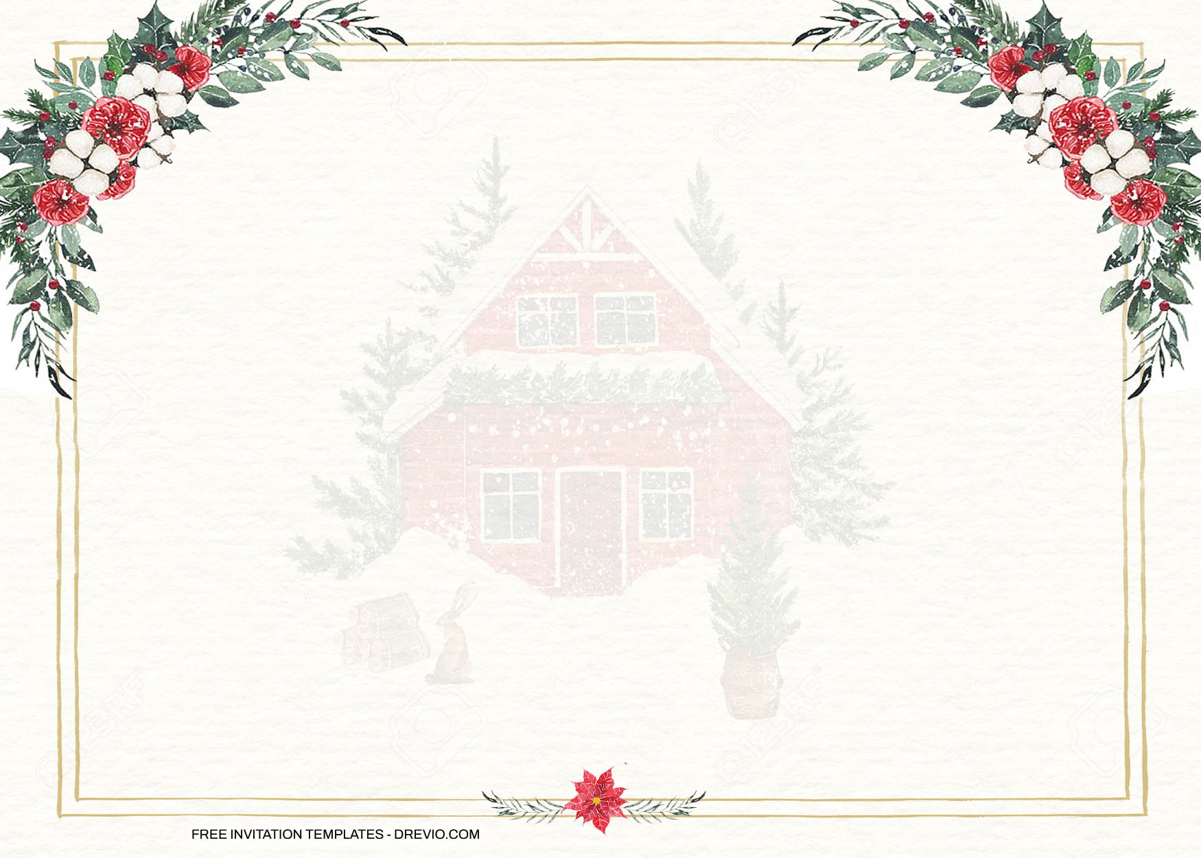 9+ Winter Holiday Floral Invitation Templates
