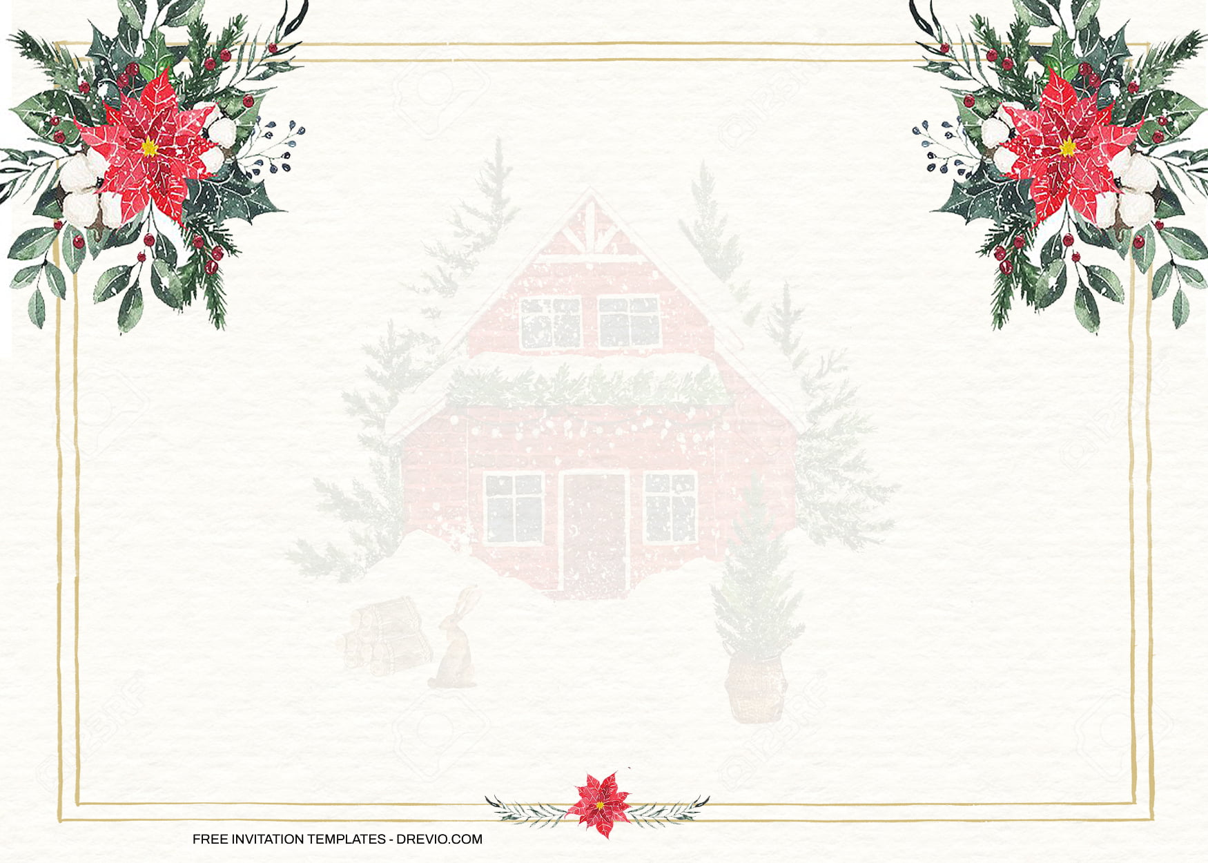 9+ Winter Holiday Floral Invitation Templates
