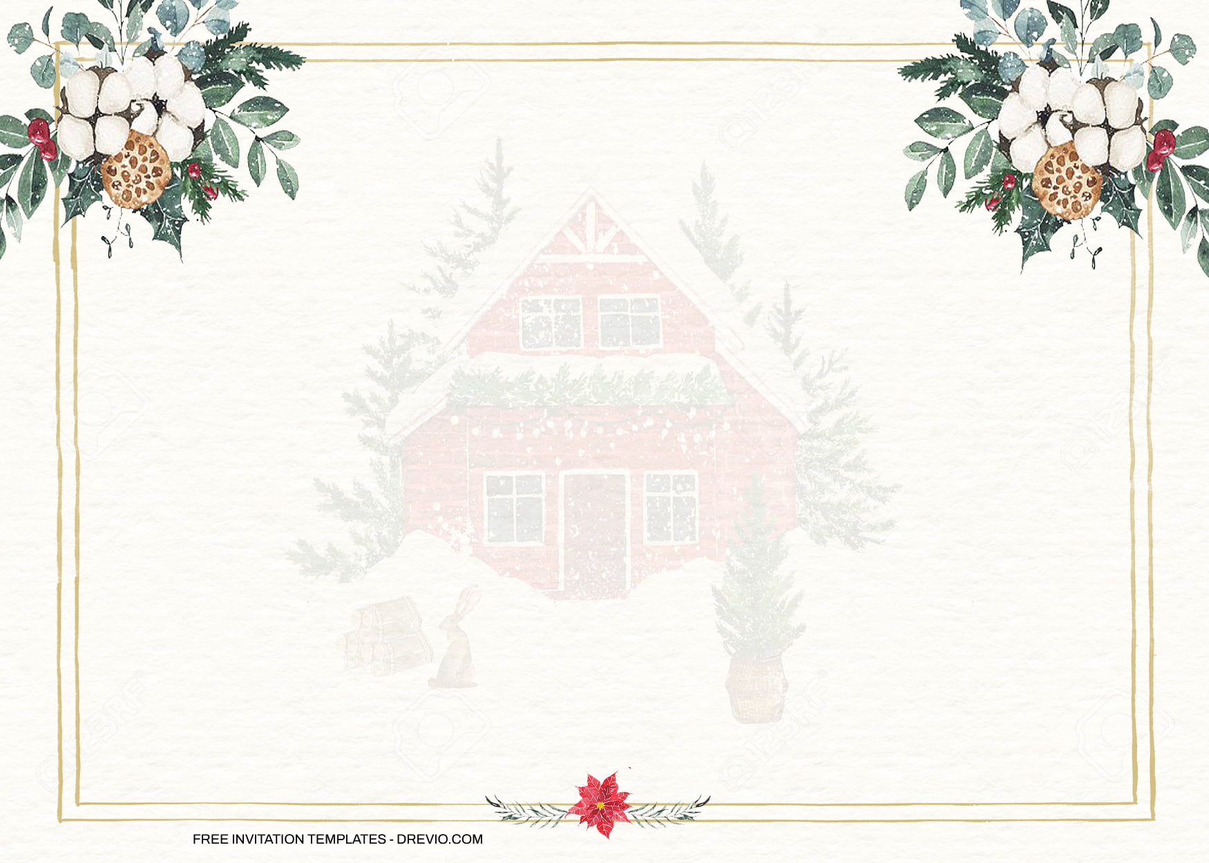 9+ Winter Holiday Floral Invitation Templates