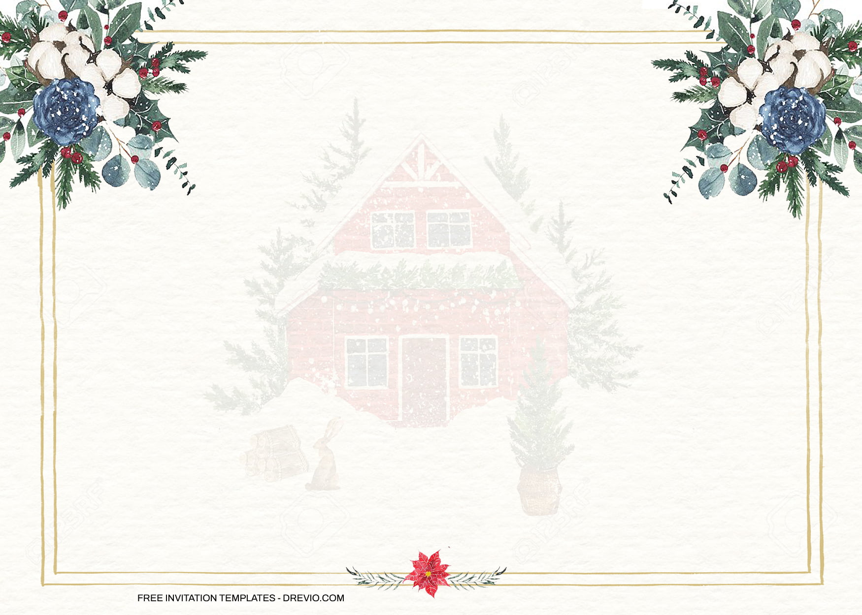 9+ Winter Holiday Floral Invitation Templates
