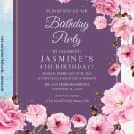 11+ Gorgeous Cherry Blossom Birthday Invitation Templates