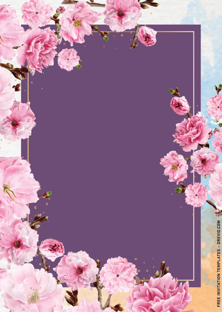 11+ Gorgeous Cherry Blossom Birthday Invitation Templates with