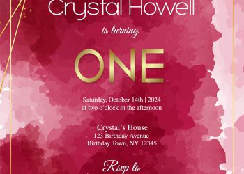 7+ Luxury Burgundy Golden Birthday Invitation Templates