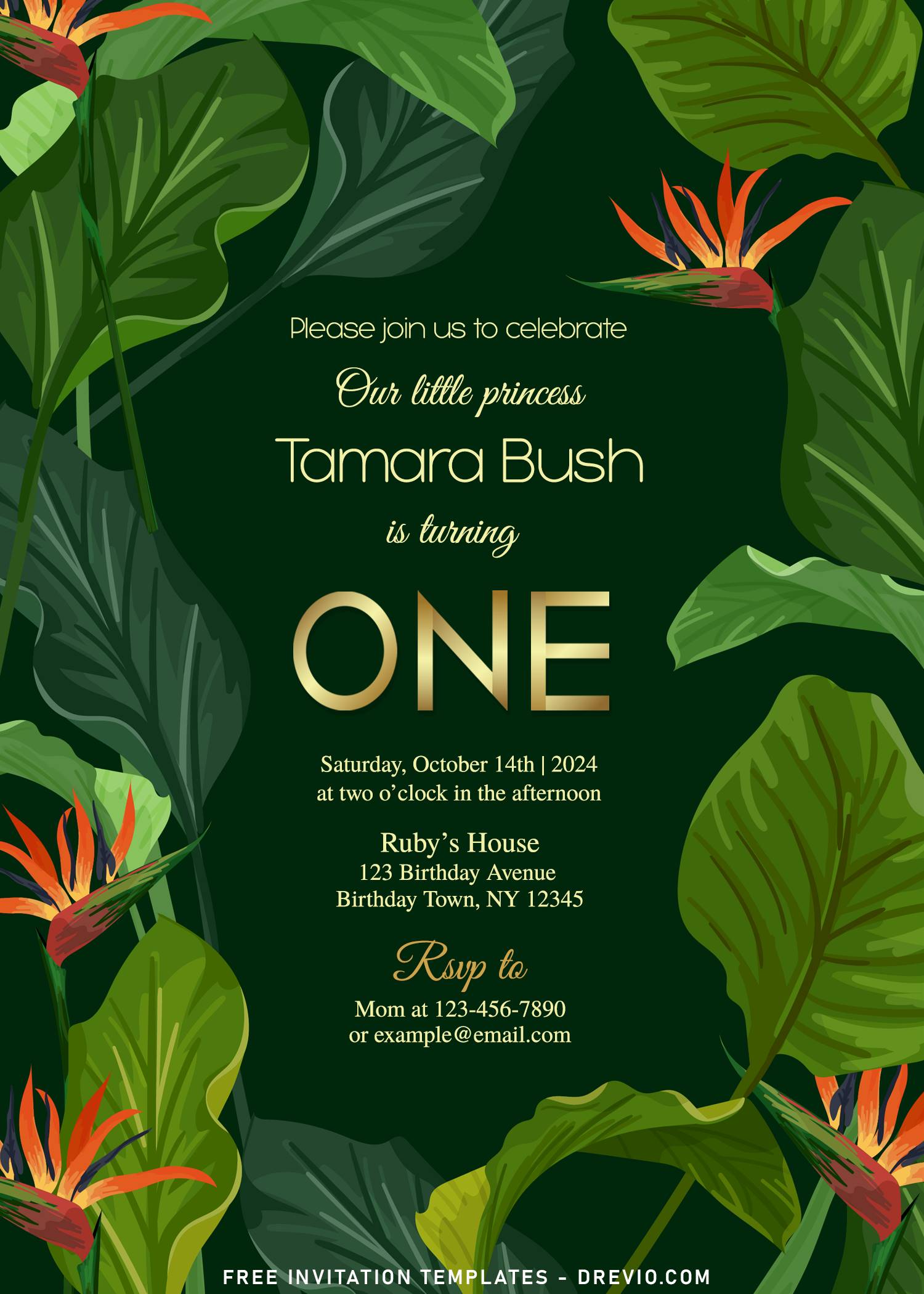 9+ Bold Greenery Birthday Invitation Templates