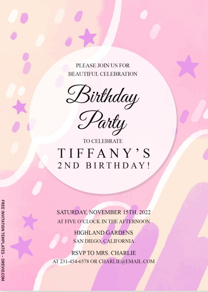 7+ Pink Watercolor Birthday Invitation Templates