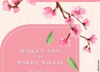 7+ Chic Watercolor Cherry Blossom Birthday Invitation Templates