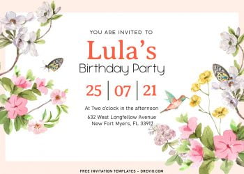 7+ Whimsical Garden Inspired Birthday Invitation Templates