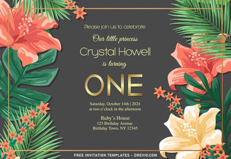 8+ Greenery Foliage Birthday Invitation Templates For Best Spring Birthday Party