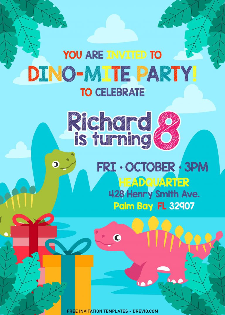 9+ Dinosaur Birthday Invitation Templates