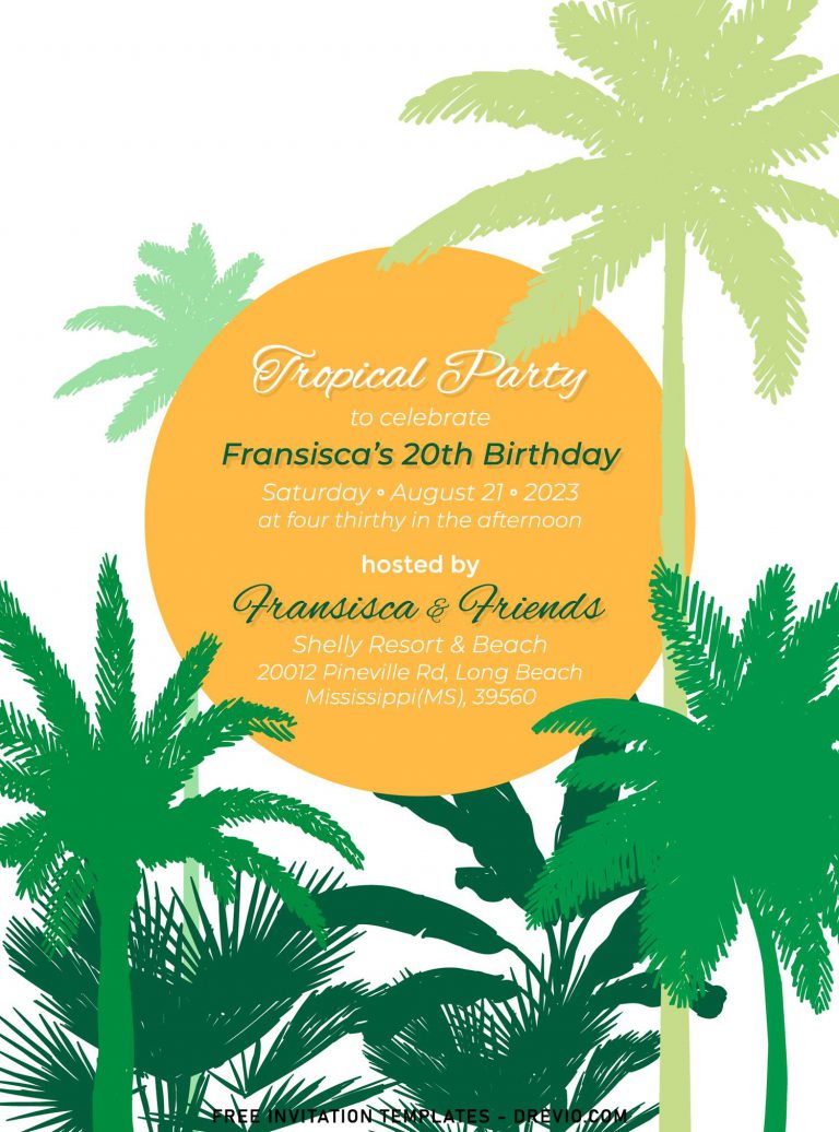 9+ Tropical Summer Birthday Invitation Templates
