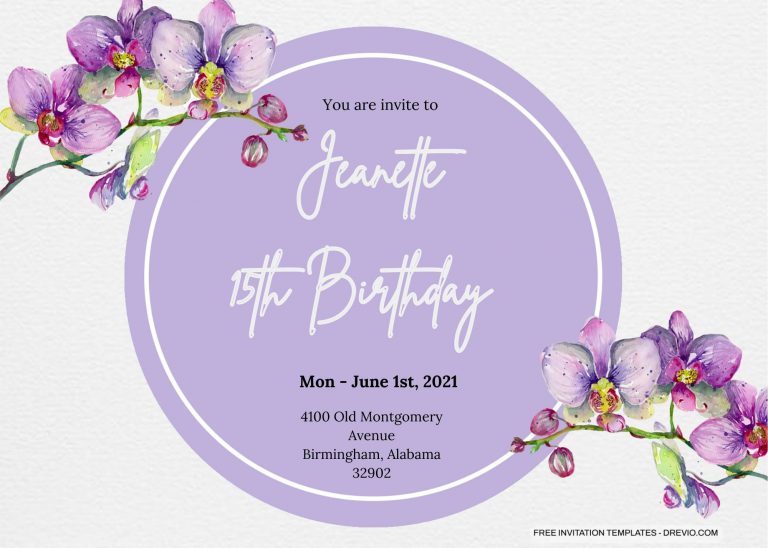 9+ Wild Orchids Floral Collection Invitation Templates