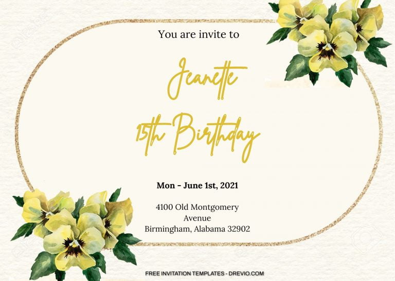 8+ Orchid Watercolor Floral Invitation Templates