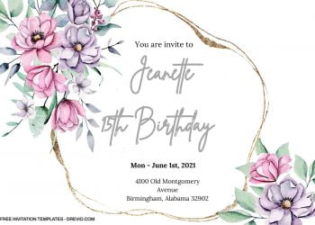10+ Rocky Pastel Frame Floral Invitation Templates