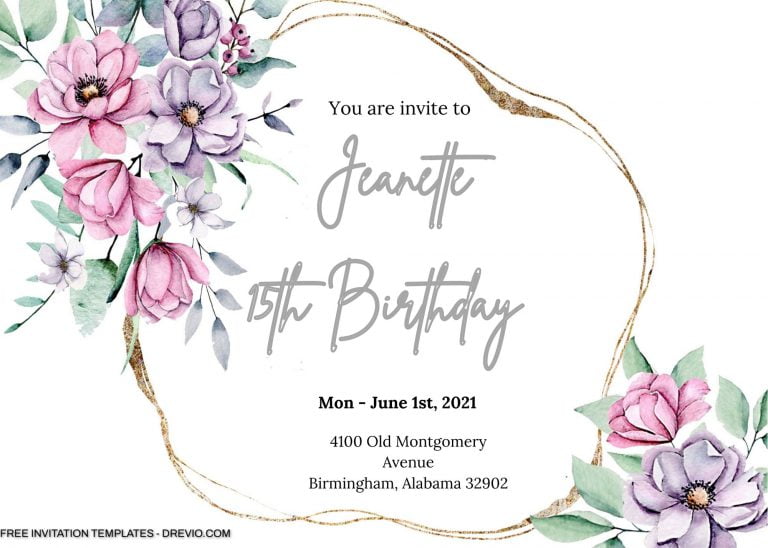10+ Rocky Pastel Frame Floral Invitation Templates