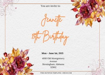 11+ Autumn Rustic Floral For Invitation Templates