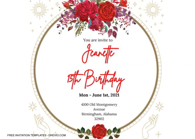 10+ Crystal Ball Roses Floral Invitation Templates