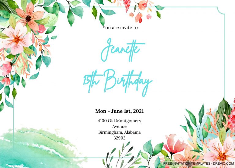 8+ Saltwater Shores Floral For Invitation Templates