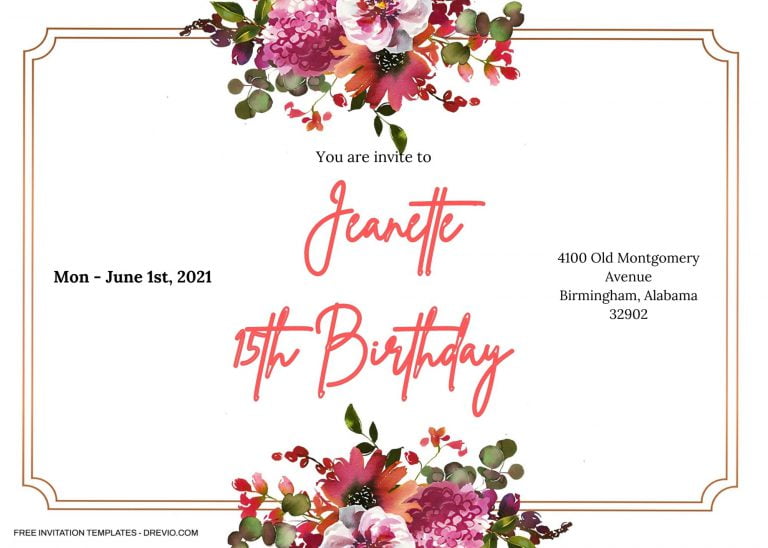 8+ Magenta Blush Floral For Invitation Templates