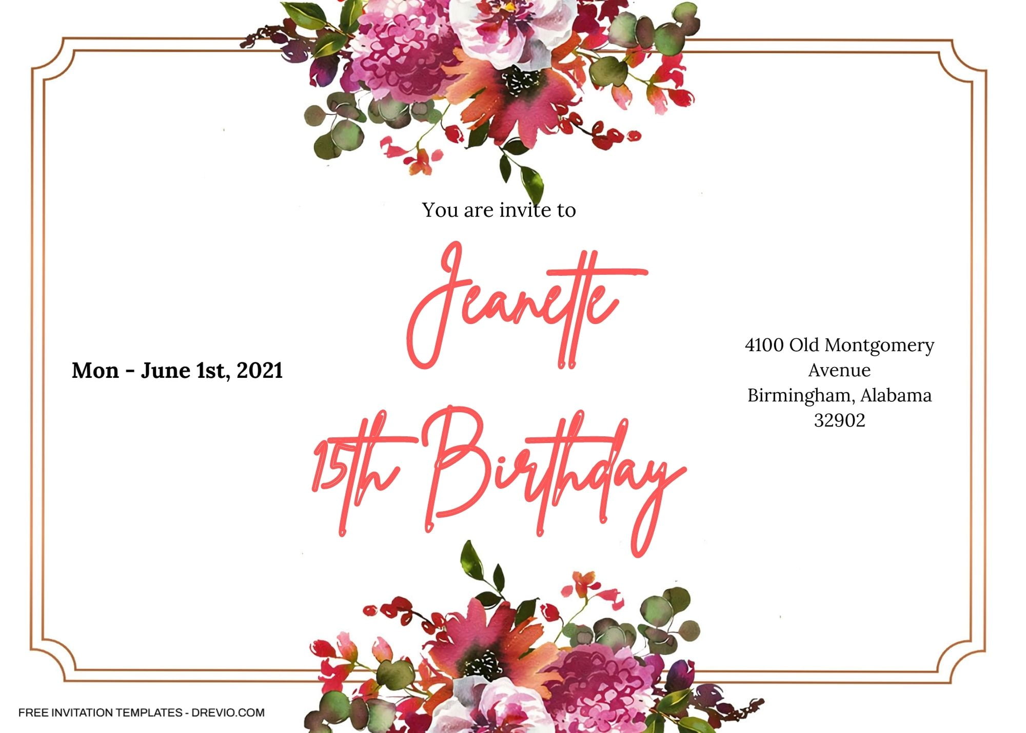8+ Magenta Blush Floral For Invitation Templates