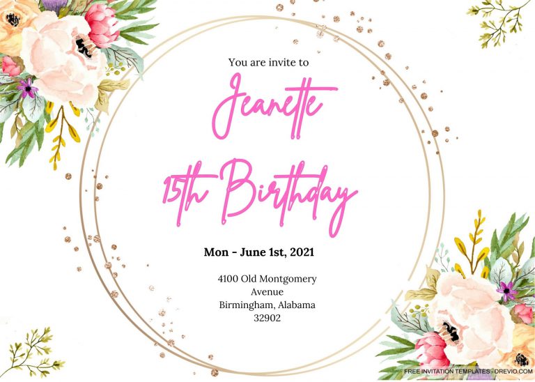 11+ Wild Watercolor Floral Invitation Templates