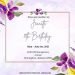 9+ Purple Splash Watercolor Floral Birthday Invitation