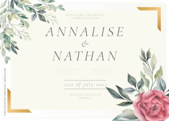 8+ Square Watercolor Roses Floral Invitation Templates