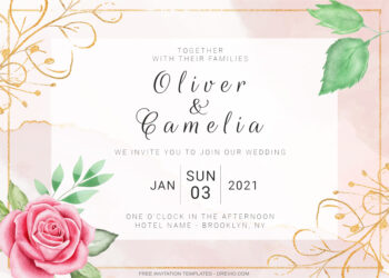 9+ Pinkish Delight Roses Floral Invitation Template