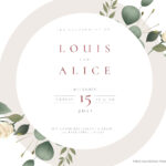 11+ White And Pink Roses Floral Invitation Template