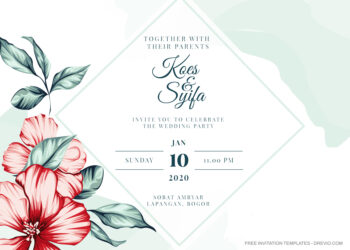 7+ Tropical Watercolor Floral Invitation Templates