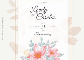7+ Sweet Pink Lily Floral Invitation Templates