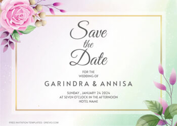 11+ Beautiful Watercolor Roses Floral Invitation Template