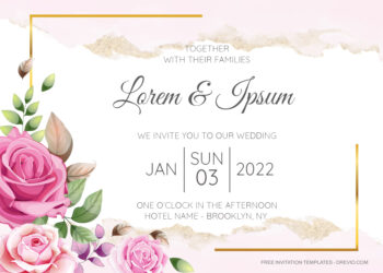 10+ Brownish Delight Roses Floral Invitation Template