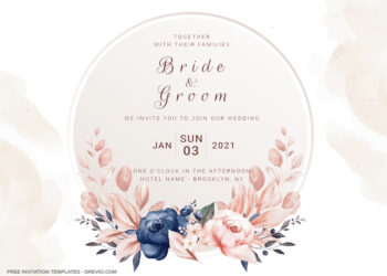 9+ Sweet Watercolor Peonies Floral Invitation Template
