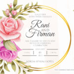 8+ Golden Circle Roses Floral Invitation Template