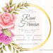 8+ Golden Circle Roses Floral Invitation Template