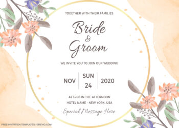 8+ Pastel Watercolor Daisy And Rose Invitation Template