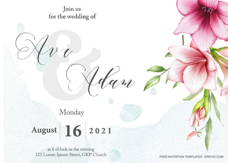 13+ Tropical Splash Pink Floral Invitation Templates