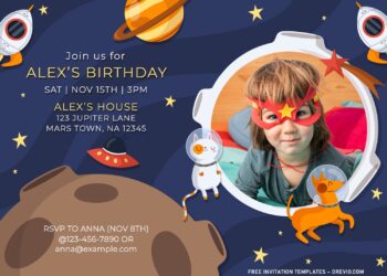 10+ Super Fun Outer Space Birthday Invitation Templates