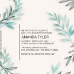 10+ Pointy Greenery Eucalyptus Birthday Invitation Templates