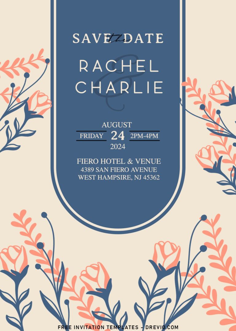 11+ Simple Elegant Wedding Invitation Templates With Beautiful Spring Flowers