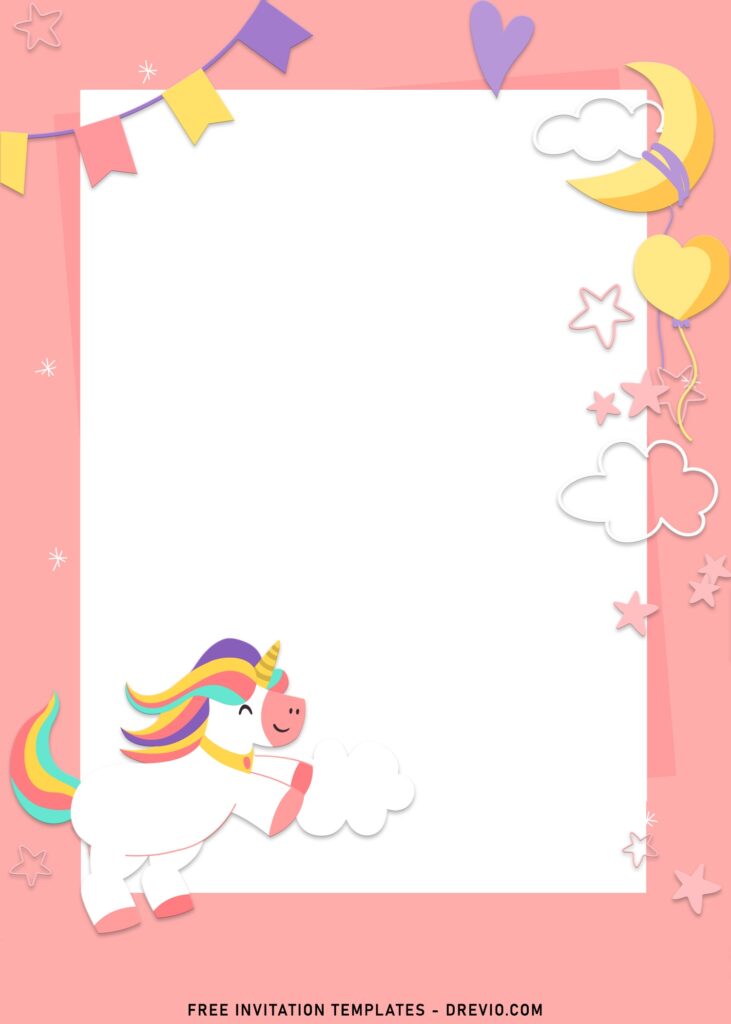 7 Magical Unicorn Birthday Invitation Templates For Your Daughter Birthday