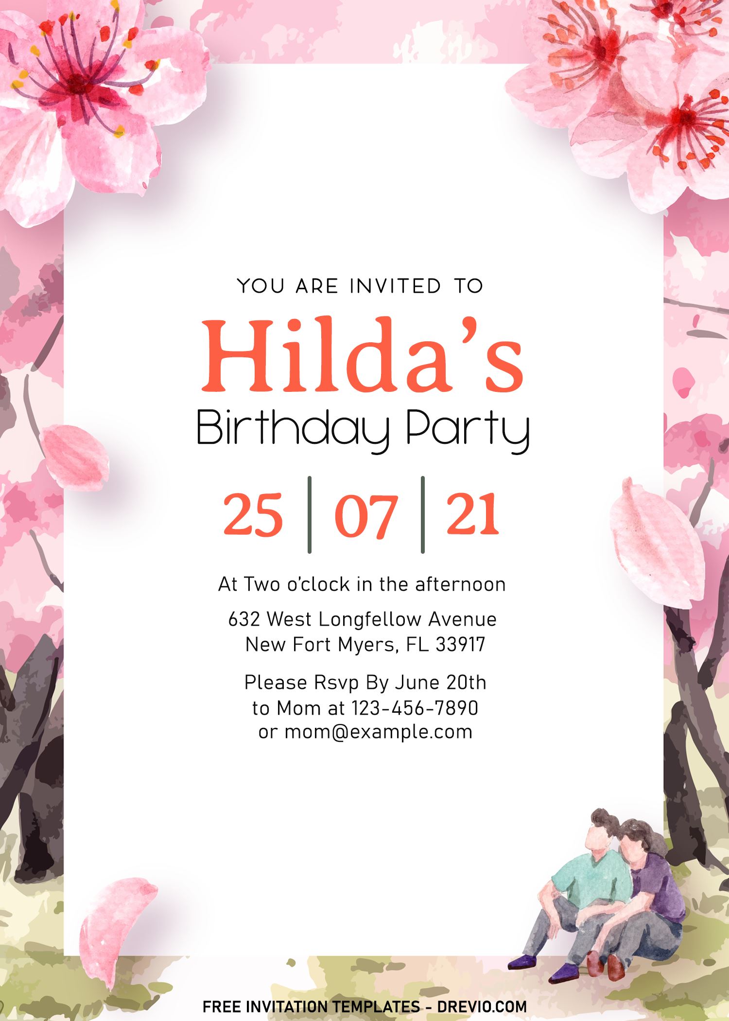 7+ Beautiful Japanese Sakura Birthday Invitation Templates Perfect For Couples
