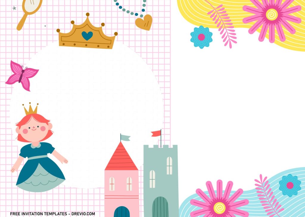 7 Princess Birthday Invitation Templates With Beautiful Floral
